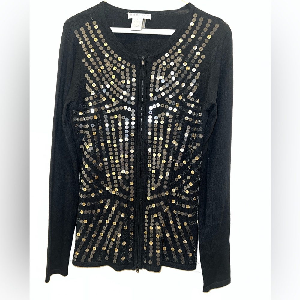 Alberto Makali Sequin Cardigan Size Medium